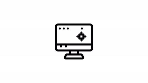 computer line icon animation