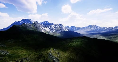 Majestic Mountain Landscape Under Clear Skies in the Heart of Wilderness