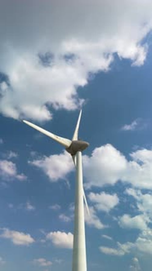 The Sustainable Windmill Turbine in the Netherlands Symbolizes the Ongoing Green Energy Transition