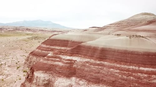 Striped Eroded Rocky Hills in Utah Desert USA. Aerial View on Out of This World Landscape, Earth's N