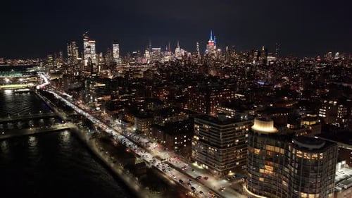 New York Skyline At Manhattan In New York United States.