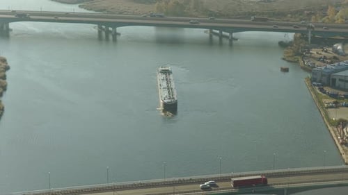 Crude oil tanker navigates critical waterways for global energy trade