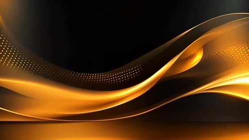 Abstract Golden Fluid Waves Background Animation