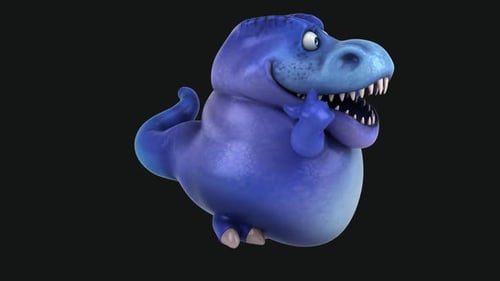 Fun 3D cartoon dino (with alpha channel)
