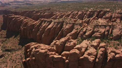 Canyonlands national park Utah aerial view of majestic landscapes and Colorado river