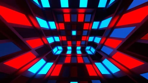 Red And Blue Slow Strobe Lights System Background Vj Loop In 4K