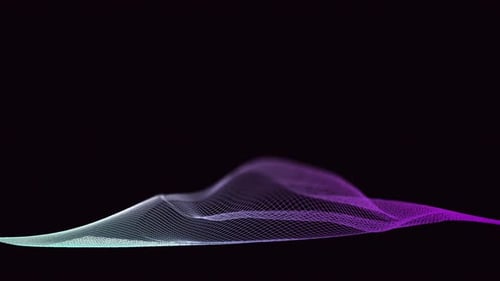 Dynamic Abstract Wavy Grid Line Technology Loop Background