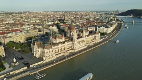 Budapest city and Danube river