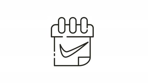 Desenho de linha simples de um calendário com uma marca de seleção.