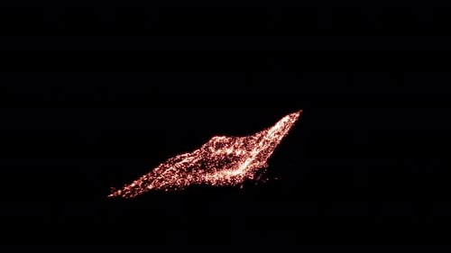 Dynamic Sparkling Particle Flow Revealing Content