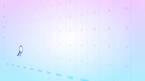 Line Graph Animated Illustration on a Light Background