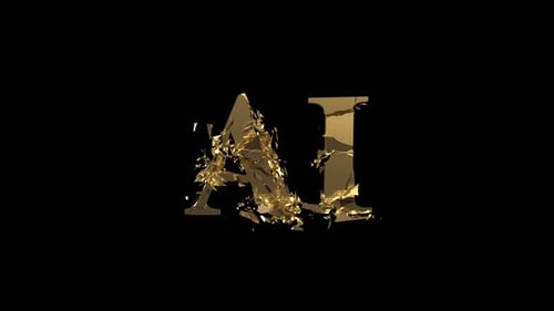 Golden Text Shattering Reveal Animation