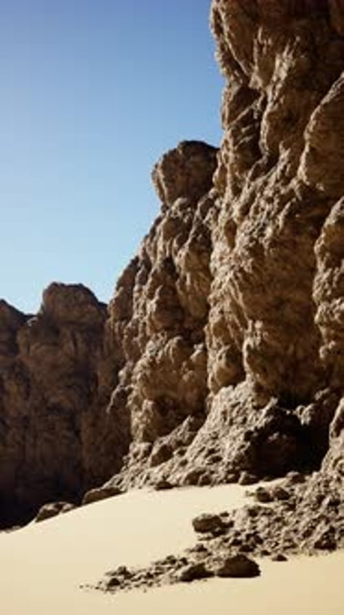 Rocky Mountain Side With Sand and Rocks