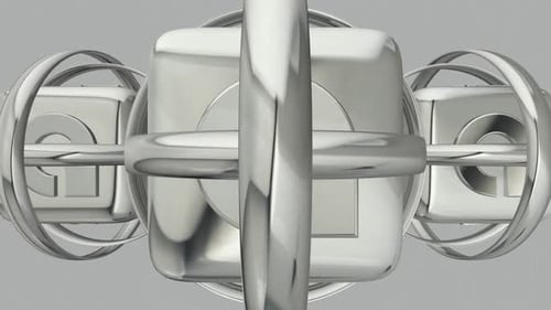 Modern Chrome 3D Logo Reveal with Dynamic Rings