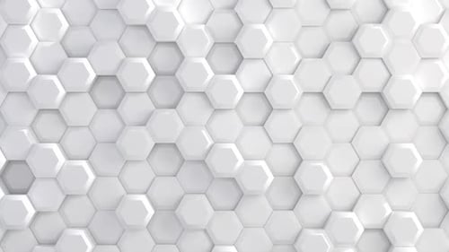 Abstract White Hexagon Grid Ripple Loop Background Animation