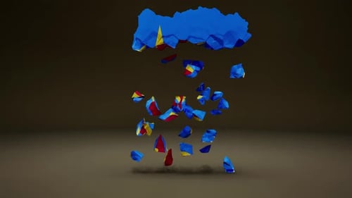 Congo Map With Flag