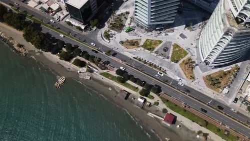 Aerial view of the cityscape of Limassol, Cyprus.