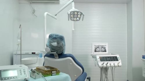 Dental Office Interior in Clinic with No People Professional Dentist Equipment