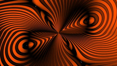 Hintergrund mit orangefarbenen und schwarzen Plasmawellen, einzigartiges Design, Reflexion, 3D-Render, exklusiv