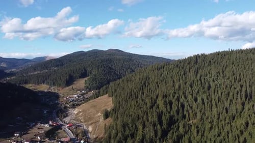Rural Mountain Landscape, Aerial View