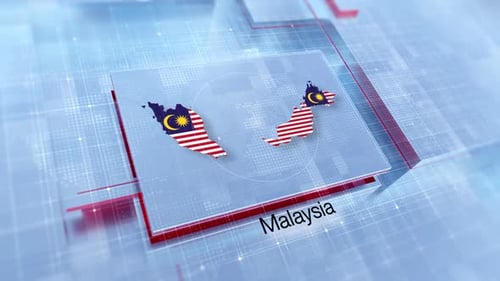 Digital Animated Map of Malaysia for Corporate Broadcasts