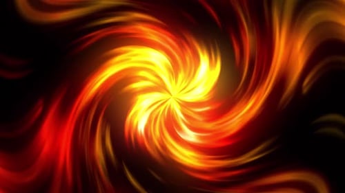 Abstract Glowing Fiery Vortex Swirl Motion Background