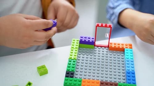Robotics Programming Class Children Construct and Code Robot STEM Education Using Constructor
