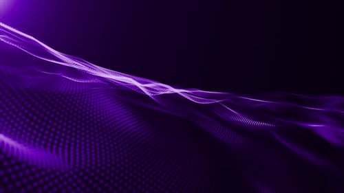 Purple Particles Wave Background Loop V6
