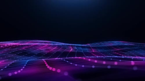 Futuristic Network Grid Loop Background