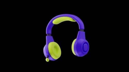 Headset 3D Icon Animation