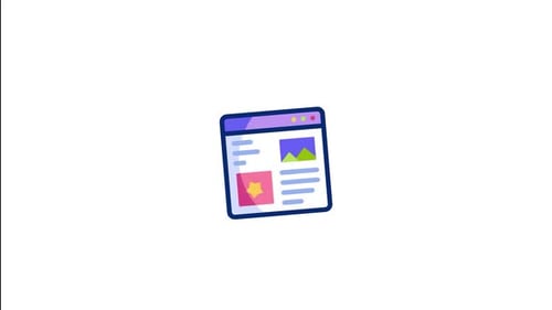 Flat Design Browser Window Interface Icon Animation