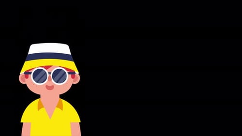 Cool Boy Summer Style Story On Alpha Channel 4K