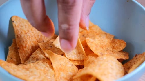 Crunchy Snack Preparation with Nacho Chips for Sharing
