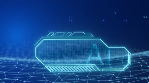 Das Konzept des neuronalen Netzwerks, künstliche Intelligenz. Digitale dynamische Welle. Abstrakte Futuristi