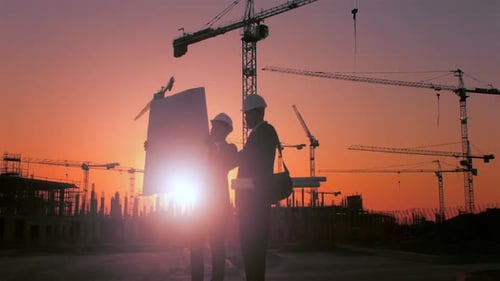Steadicam von Skyline und Kränen mit asiatischem Konstruktion/ Ausführung/ Architekt/ Ingenieur