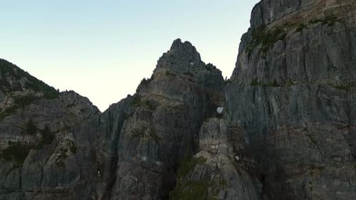 Rocky Mountain Landscape Aerial View Nature Background British Columbia Canada Sunny