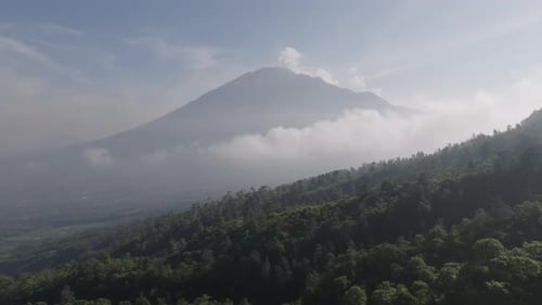 View of Merapi Volcano Yogyakarta, Indonesia