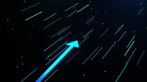 График акций растет. Анимация цены акций.