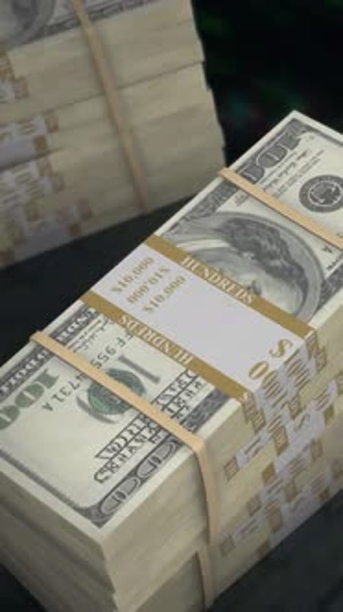 Dollar Bills Symmetrical Wealth Finance Background Vertical
