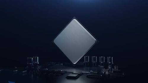 efeito gráfico dentro de uma CPU super poderosa. tecnologia conceitual e componentes eletrônico