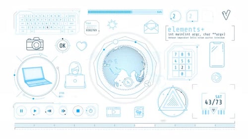 Dynamic Animation On The Theme Of Internet Communication 4K
