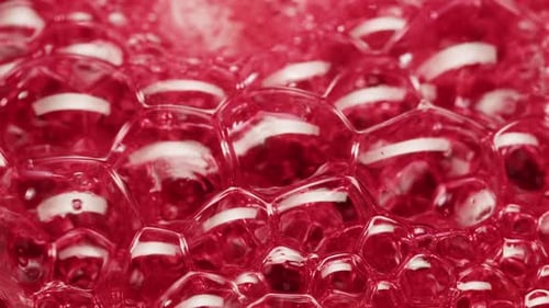 Frozen Cranberries Cooking for Tea or Jam Background Close Up of Cranberry Berries in on the Kitchen