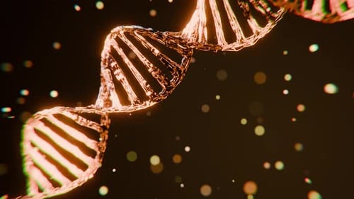 Glowing DNA Double Helix Animation