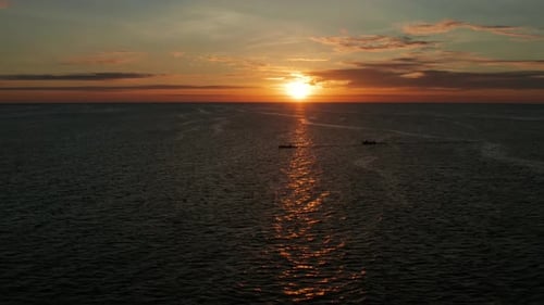 Cloudy Sky Over the Sea During Sunset