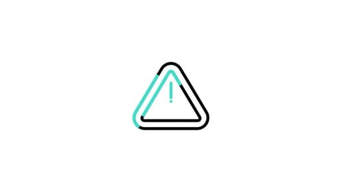 Minimalist Warning Exclamation Triangle Line Animation
