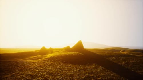 Sonnenuntergang im Mountain Valley