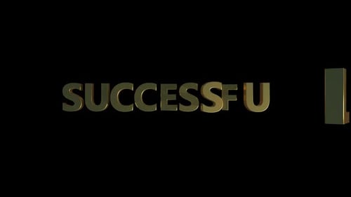 Animated Golden 3D Text Reveal