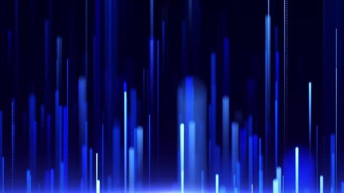 Dynamic Blue Light Trails Digital Technology Background