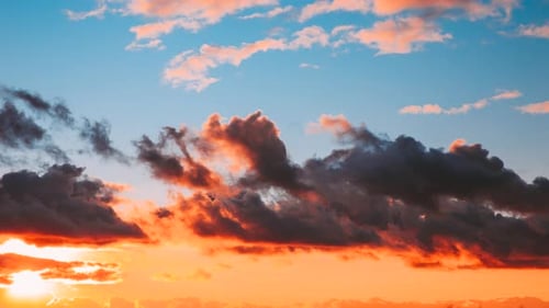 Sunlight Shining Through Clouds