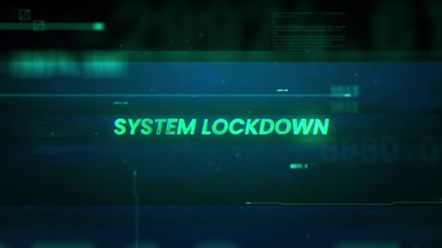 Systemsperre: Wort zur Geräuschpanne, Fehlertechnologie, Futuristischer Datenhintergrund